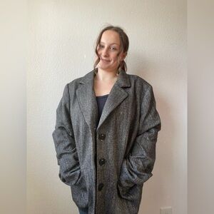Dark Grey Winter Blazer Coat